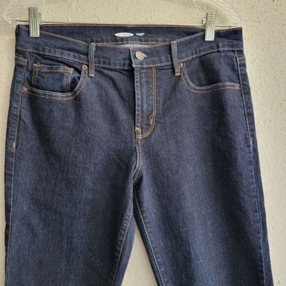 3 / $30 Old Navy Jeans Womens 10‎ Dark Blue Skinny Denim Cotton Blend - Picture 2 of 11